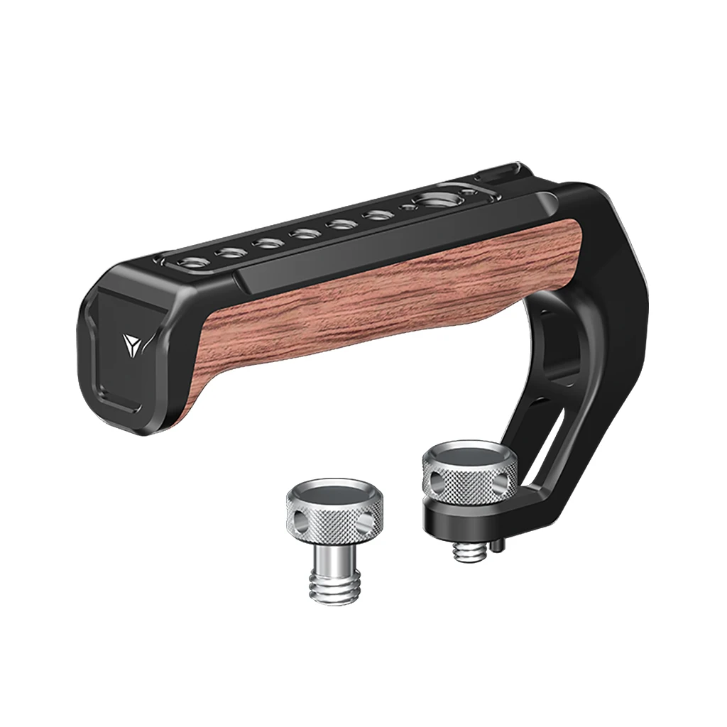 Camera Top Handle Handgrip with 3/8 Arri Locating Hole Cold Shoe Mount for Monitor Mic for Nikon Canon Sony DSLR Camera Cage Rig
