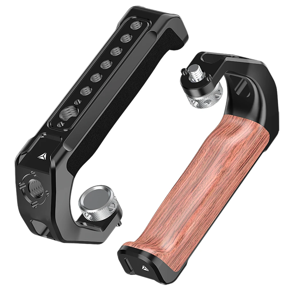 Camera Top Handle Handgrip with 3/8 Arri Locating Hole Cold Shoe Mount for Monitor Mic for Nikon Canon Sony DSLR Camera Cage Rig